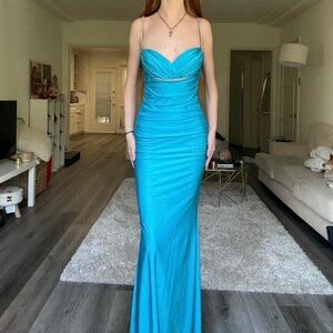 Y2K EMBELLISHED FORMAL OPEN BACK MAXI DRESS